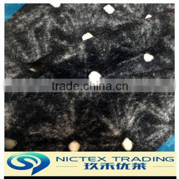 polyester acrylic wool blended knitting fabric with holes supplier