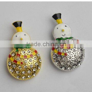 Christmas snowman brooch