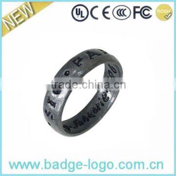 2016 Antique Engraved Logo Metal Ring for Gift