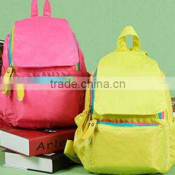 Nice fashionable school bags for teens active contrast color foldable design