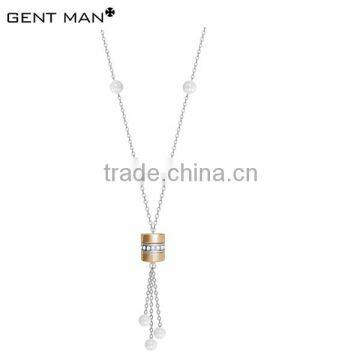 2015 newest women's ceramic steel pendant/IP gold plated charm necklace for women/high quality stainless steel jewelry China