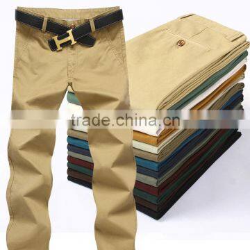 Autumn and winter men's casual pants, thick cotton men's casual pants slim Korean all-match straight men's trousers
