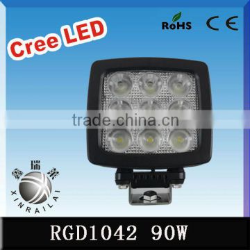 90w super bright led work light for engineering vehicles,excavator,train boat.9-32v , ip68 , RGD1042 ,ATVS led work light