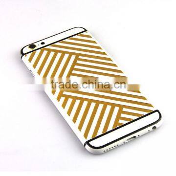 shiny white plated and gold engraved housings for iPhone 6s 4.7