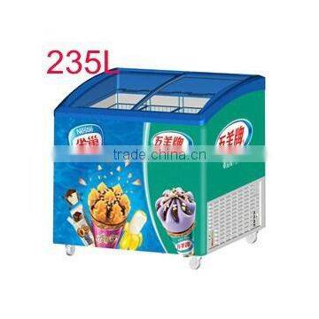 Streamline Sliding Glass Lid Glass Top Door Chest Ice Cream Freezer With Drain Slot photo-4