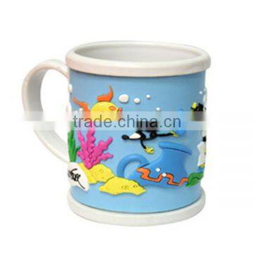 Cartoon fational hot sale customized ceramic Mug with lid and handle