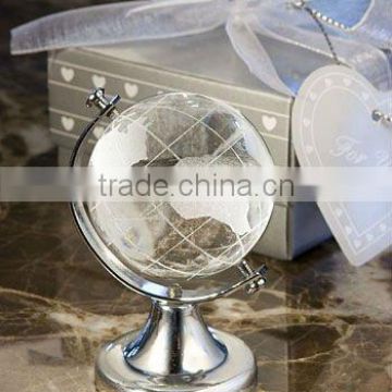 hot crystal globe with map paperweight for home decorations(R-0724