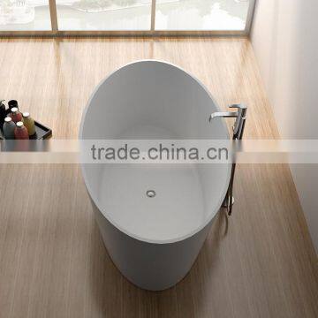 Artificial Stone Bathtub, Acrylic Solid Surface Bathtub Freestanding Bathtub photo-3