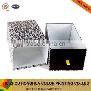 Flower Design Folding Paper Storage Box Decorative Cardboard Drawer Box