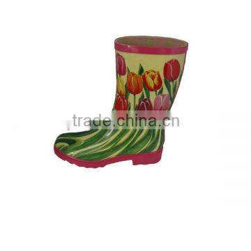 2013 Women flower fashion rubber rain boots