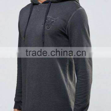 OEM Good Quality Simple 50% Black 100% Cotton Light Weight Men Oversized Casual Ear Hoodie photo-3