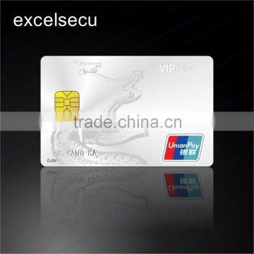 ESECU China manufacturer high quality standard dual interface unionpay credit ATM card, contact ic smart card