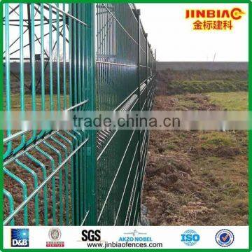 Green PVC coated fence