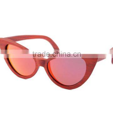 Vintage Butterfly Shape Frame Natural Wood Sunglasses With Custom Logo photo-4