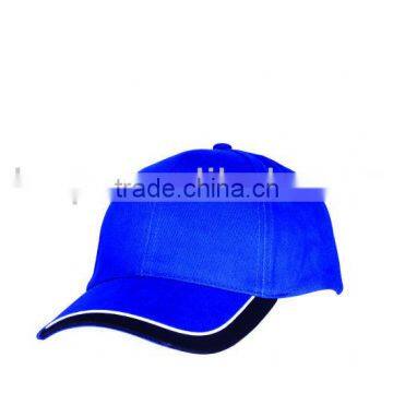 3 color combinations on peak brushed cotton 6 panel baseball cap