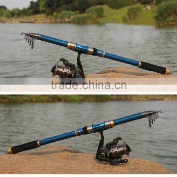 2.4M 7.87FT Telescopic Fishing Rod Tackle Travel Spinning Fishing Pole