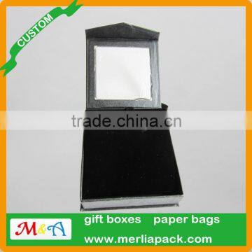 Fashion Jewelry Paper Boxes Earring Ring Pendant Clear Window Boxes Custom In China