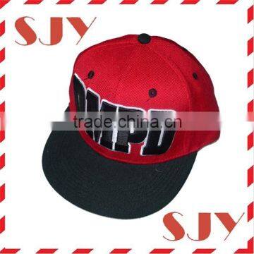 custom emrboidery six panel snapback flat brim designer caps