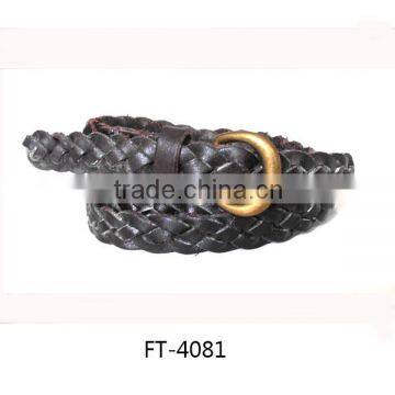 Woman dresses fashion braided pu belt