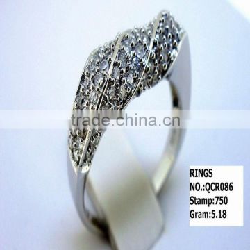 new fashional 925 sterling silver ring with cz QCR086