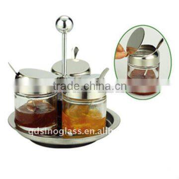 SINOGLASS 3Pcs Condiment Bowl Set