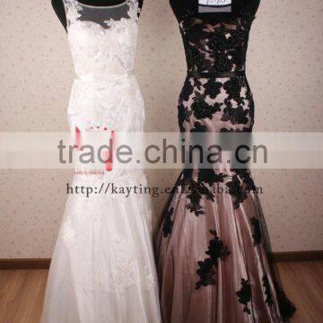 Graceful Simple Design Young Women Party Dress Lace Wedding Dress photo-4