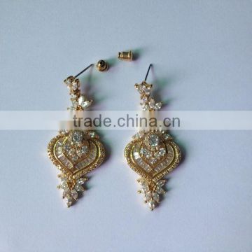 Brazil style wedding cubic zirconia earring