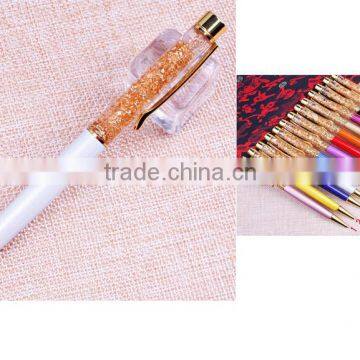 promotion metal custom color gold crystal ball pen