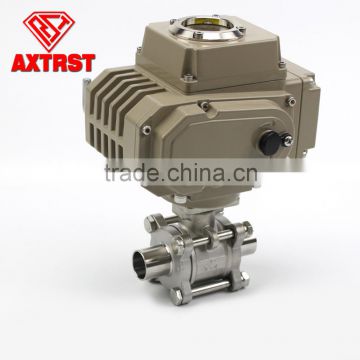 3pc welding SS electric actuator ball valve