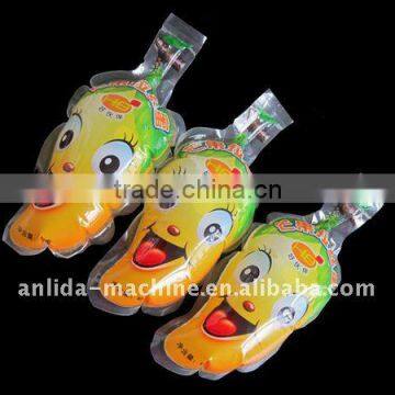 Fruit shape bag juice filling sealing packing machine