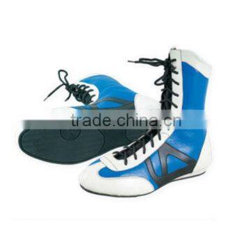 Color Combination PVC Sole Genuine Leather Boxing Shoes