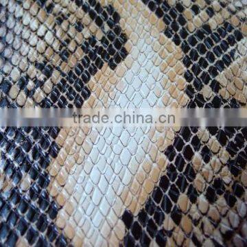 PVC Synthetic Leather With Embossed Snake Grains for Bags photo-4