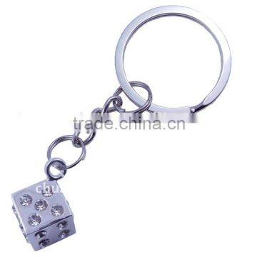 fashion metal dice key chain