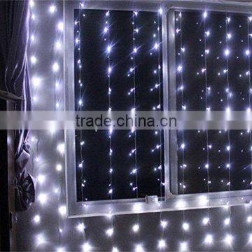 OEM Indoor/outdoor 110V/220V US/EU Plug 3m*3m 600leds 25leds*24hang Transparent Wire White Color Hot Sell photo-3