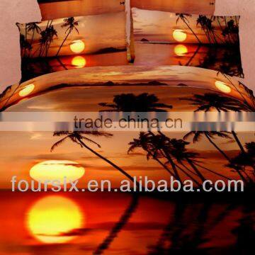 2014 high quality new design reactive printed wholesale 3d bed sheets cotton