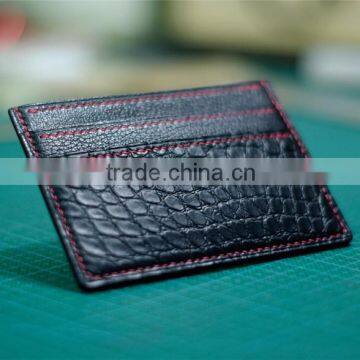 Top quality simple design genuine crocodile leather business card holder