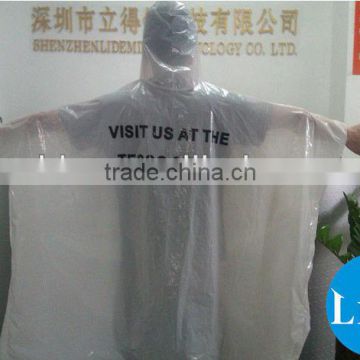 Low price Disposable PE Water-proof Adult Raincoat / Emergency Poncho/ Rain Poncho /Rain coat