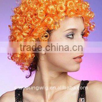 synthetic hair disco party afro football fan wigs hair children& adult