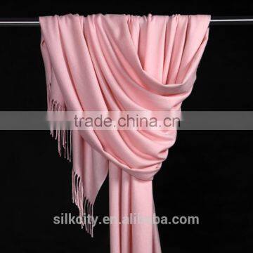 Factory Directly Solid Colour Custom Wool Pashmina Long Shawl