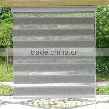Grey Double Zebra Roller Shades