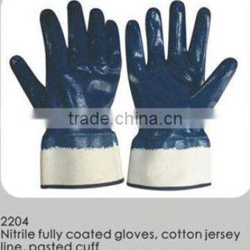 Heavy duty working nitrile coated gloves