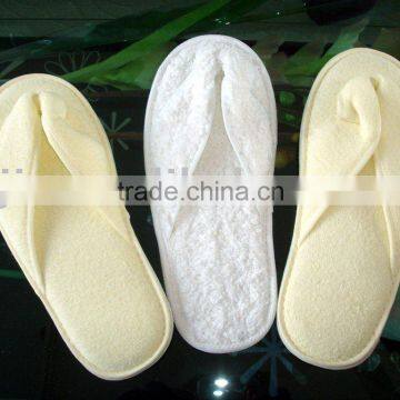 Hotel slipper with velvet,toweling,non-woven,waffle