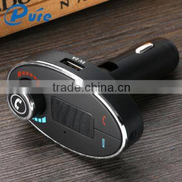 Free Sample Wholesale USB Car Charger Bluetooth Handsfree Car Kit FM Transmitter MP3 Player fit to all types of Vehicles