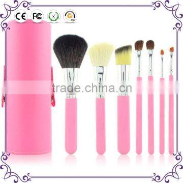 7pcs wooden handle cosmetic brush make up brush with cylinder box