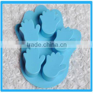 4pcs Palm Shaped Silicone Backing Mould Kitchen Silicone Cake Cookie Mould