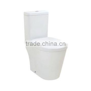 Two piece dual flush European style ceramic toilet