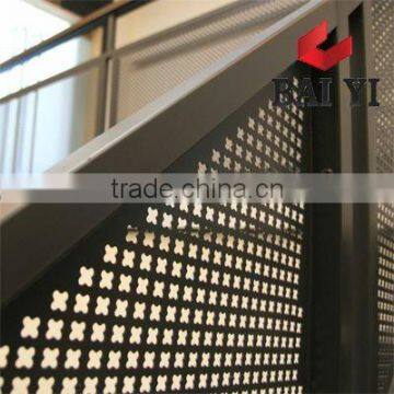 Perforated Metal Mesh Sheet Used As Stair Fence