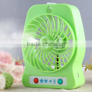 Multifunctional Plastic Portable battery operated mini spray cooling fan water mist fan