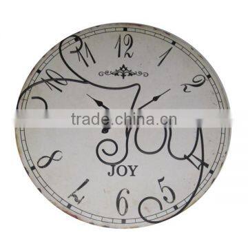 Vintage Decorative MDF Wall Clock Wooden Wall Clock with Metal Decoration