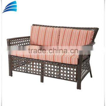 Comfortable Deep-Seated Outdoor Wicker Love Seat